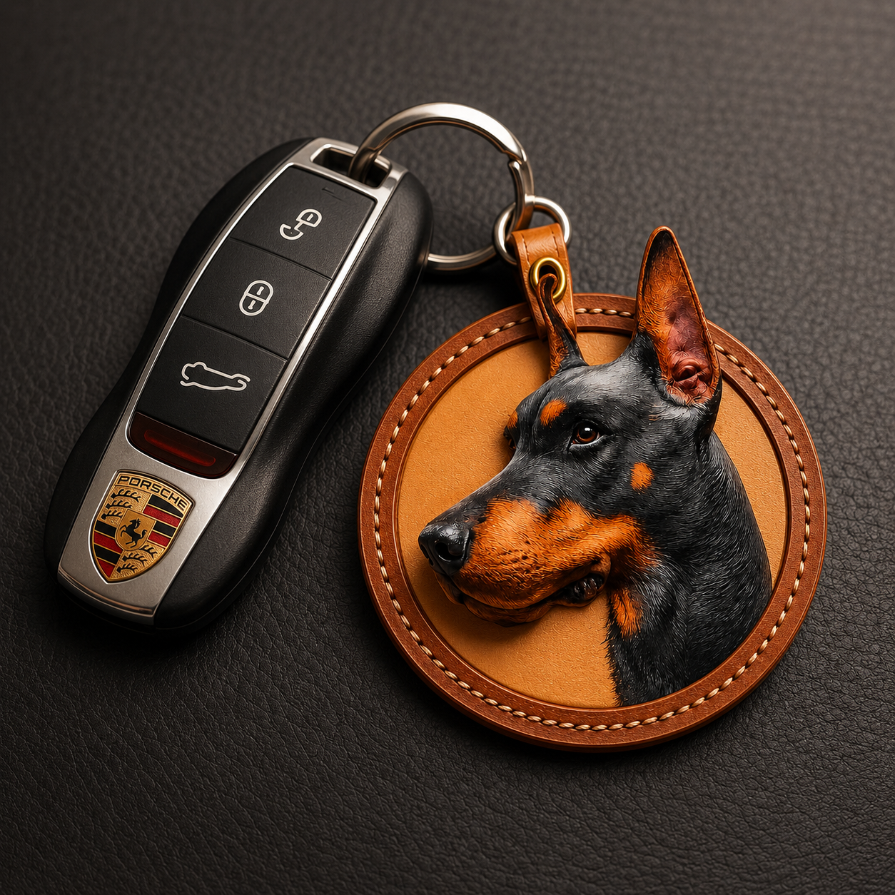 personalized-pet-leather-keychain